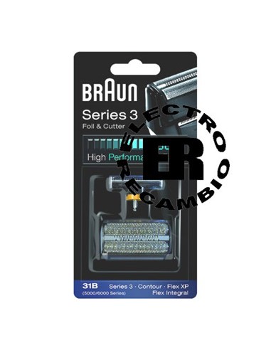 Lámina y cuchilla Braun 31S - 5000/6000 series plata