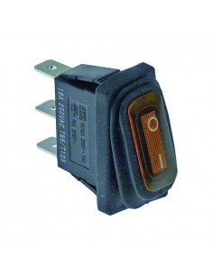 Interruptor basculante 30x11mm naranja 230V 16A