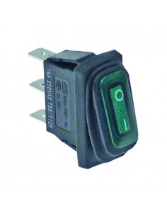Interruptor basculante 30x11mm verde 230V 16A