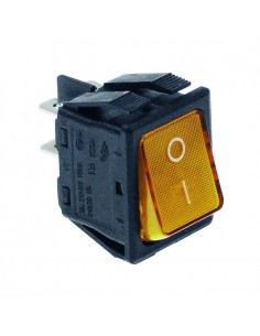 Interruptor basculante 30x22mm naranja 250V 16A