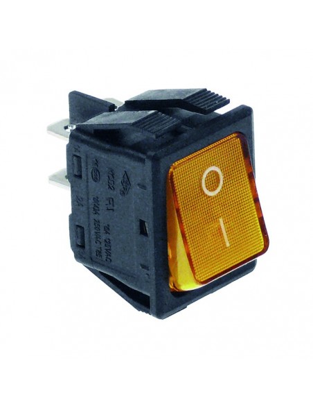 Interruptor basculante 30x22mm naranja 250V 16A