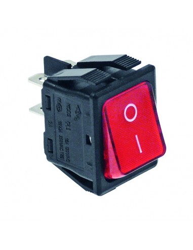 Interruptor basculante 30x22mm rojo 250V 16A