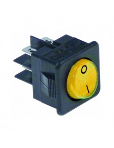 Interruptor bipolar 25,5x25mm amarillo