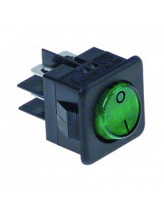 Interruptor bipolar 25,5x25mm verde