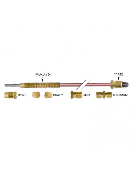 Juego termopares 6 piezas L 600mm