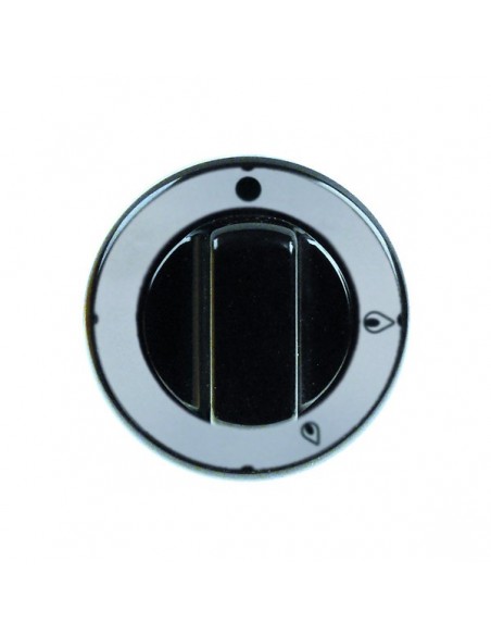 Pomo grifo gas sin llama piloto PEL20 eje 8x6,5mm universal negro