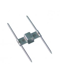 Clip brocheta doble 12x12mm pos. de montaje interior pincho 2x60mm