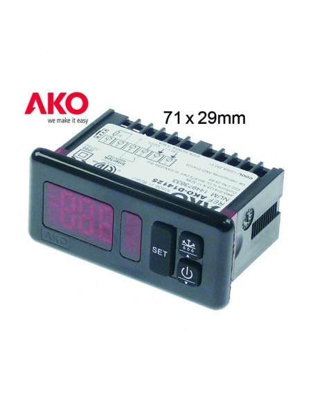 Controlador electrónico AKO D14125 71 x 29 mm 230V AC