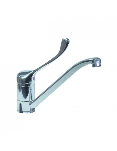 Grifo monomando 1 orificio manilla larga longitud salida 200mm
