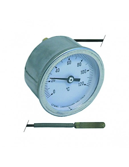 Termómetro T máx 120°C capilar 1500mm