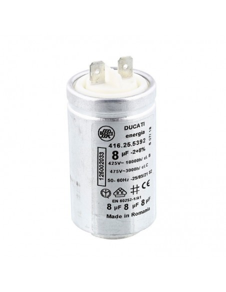 Condensador 8MF secadora AEG, Zanussi 1250020334