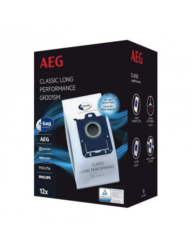 Sacchetti Per Aspirapolvere FIGEVIDA Compatibili Electrolux E201SM - 12 Pezzi - Bianco