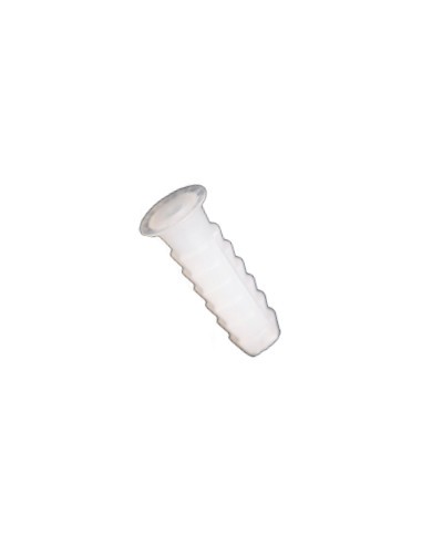 Taco blanco de plástico de 6mm.
