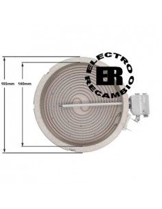 Resistencia vitrocerámica 1200W 230V Ø165 mm. 2
