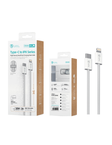 Cable de carga rápida USB-C a Lightning 30W 3A