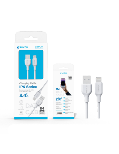 Cable de carga rápida USB-A a Lightning 3,4A