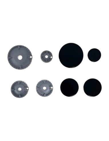 Juego de tapetas y quemadores para cocina Indesit, Ariston - C00082831